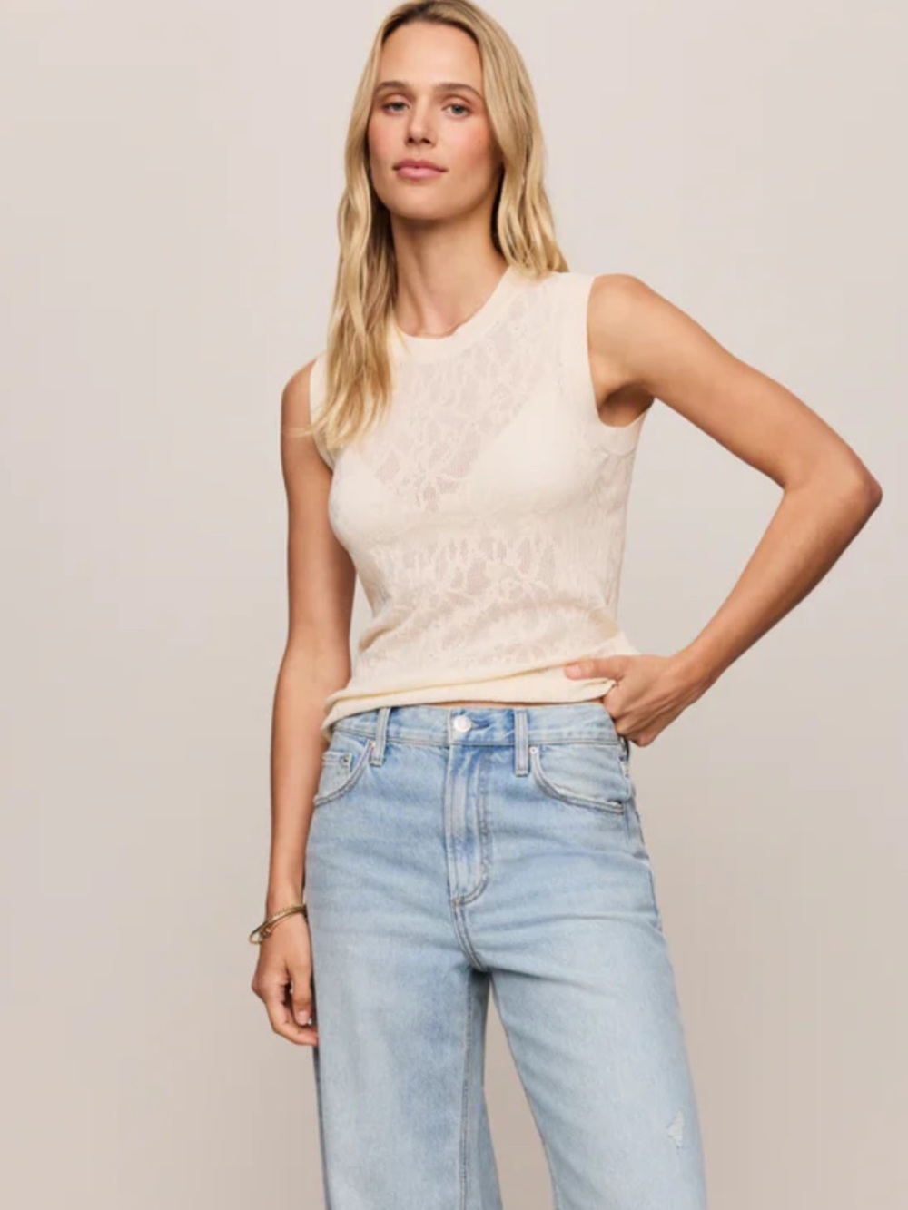 Z Supply Tibi Mesh Tank - M